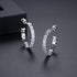 Party Hoops - White Gold Plated - AAA Cubic Zirconia - Free Box Packaging!