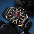 Curren Eternal (Rose Gold & Black) - Men's Watch - Chronograph - Stainless Steel Strap - Water Resistant - 1 Year Warranty!