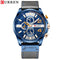 Curren Eternity (Charcoal Blue Hybrid) - Men's Watch - 1 Year Warranty - Chronograph - 3 ATM Water Resistant