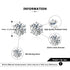 Timeless Studs - S925 Sterling Silver - AAAA Cubic Zirconia Stones - Rhodium Plated - Free Box Packaging