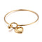 Heart of Gold Bracelet - 14K Genuine Gold Plated over Pure Stainless Steel - Chic Design! - Free Box Packaging!