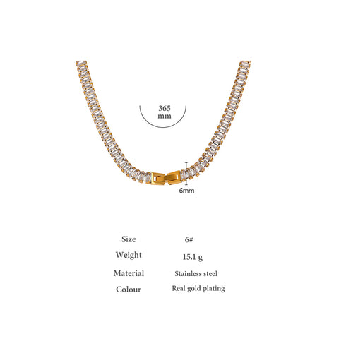 Shine With Me Choker Necklace - 18K Genuine Gold Plated over Pure Stainless Steel - Chic Design! - Free Box Packaging!