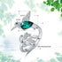 Where Bird's Fly Ring - Pure S925 Sterling Silver (Chandi) - Adjustable Size - Embellished with Genuine European Crystals & Pearl - Free Box Packaging
