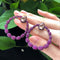 Pink-Purple Hoop Party Earrings - Statement Jewellery - Cubic Zircon - Box Packaging