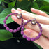 Pink-Purple Hoop Party Earrings - Statement Jewellery - Cubic Zircon - Box Packaging