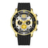 Megir - Men's Watch - 1 Year Warranty - Silicon Strap - Chronograph - 3 ATM Water Resistant