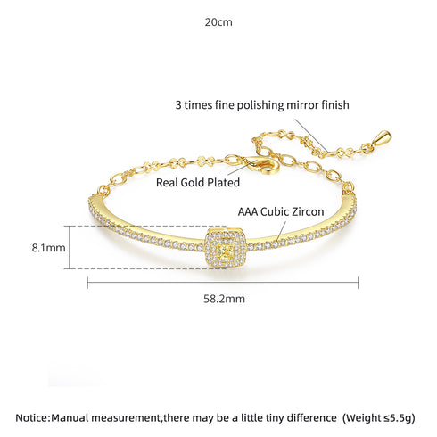 Everyday Bracelet - Gold Plated - AAA Cubic Zirconia - Free Box Packaging!
