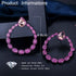 Pink-Purple Hoop Party Earrings - Statement Jewellery - Cubic Zircon - Box Packaging