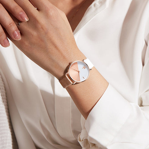 Shengke Women's Two Tone! - Genuine Ultra Soft Leather! - Water Resistant! - Free Box Packaging!