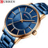 Curren Simplicity (Sparkling Rose Gold & Blue) - Men's Watch - 1 Year Warranty - Free Box Packaging - 3 ATM Water Resistant