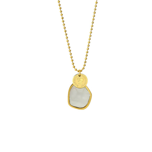 Sea Shell Necklace! - 18K Genuine Gold Plated over Pure Stainless Steel! - Chic Design! - Free Box Packaging!
