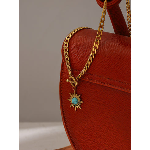 Moonstar Thick Necklace - 18K Genuine Gold Plated over Pure Stainless Steel! - Chic Design! - Free Box Packaging!