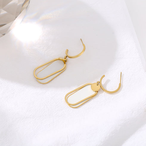 Maria Earrings - 18K Genuine Gold Plated over Pure Stainless Steel! - Chic Design! - Free Box Packaging!