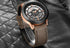 Curren Men's Classy Brown & Rose Gold! - Ultra Soft Genuie Leather! - Water Resistant! - Modern Design! - Free Gift Packaging!