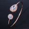 Pear Cut Party Rose Gold Plated Bangle - Statement Jewellery - Cubic Zircon - Box Packaging