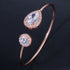 Pear Cut Party Rose Gold Plated Bangle - Statement Jewellery - Cubic Zircon - Box Packaging