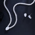 Romantic White Party Set - Earrings & Necklace - Statement Jewellery - Cubic Zircon - Box Packaging