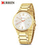 Curren All Steel Ultra Thin! - Gold Plated! - Red Seconds Arrow! - 1 Year Warranty!