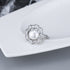 Mythical Ocean Ring - Genuine Pearl - Adjustable Size - S925 Sterling Silver - AAA Cubic Zirconia Stones - Free Box Packaging