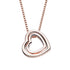 Layers of Love Necklace - Rose Gold Plated - AAA+ Cubic Zircon Stones - Modern Design - Free Box Packaging