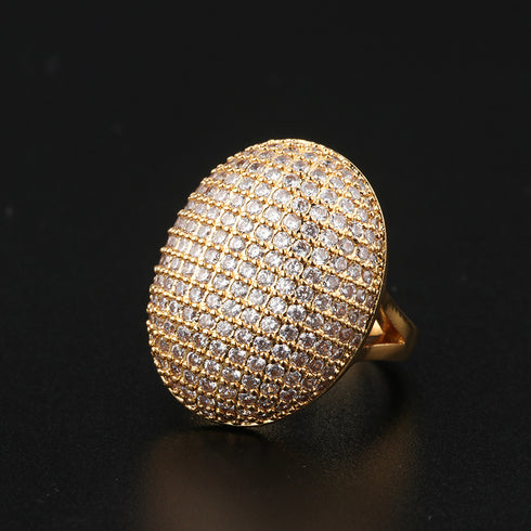Party Jewel! (Classic Gold) - Adjustable Ring! - 18K Genuine Gold Plated! - Free Box Packaging!