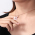 Metamorphosis Necklace - S925 Sterling Silver - Mother of Pearl - Rose Gold Plated - AAA Cubic Zirconia Stones - Free Box Packaging