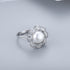 Mythical Ocean Ring - Genuine Pearl - Adjustable Size - S925 Sterling Silver - AAA Cubic Zirconia Stones - Free Box Packaging