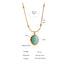 Timeless Necklace (Mystical Blue) - 18K Genuine Gold Plated over Pure Stainless Steel! - Chic Design! - Free Box Packaging!