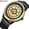 Curren Men's Classy Black & Gold! - Ultra Soft Genuie Leather! - Water Resistant! - Modern Design! - Free Gift Packaging!