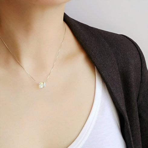 Bling of Elegance Necklace - 925 Sterling Silver (Chandi) - With Genuine European Crystals - Free Box Packaging