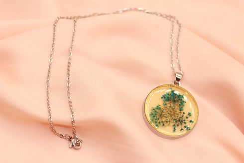 Epoxy Blue Flowers Necklace! - Free Box Packaging! - Clearance Sale!