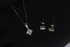 Modern Elegance - Diamond White - 925 Sterling Silver Jewellery Set - Necklace + Earrings - Free Box Packaging