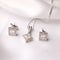 Modern Elegance - Diamond White - 925 Sterling Silver Jewellery Set - Necklace + Earrings - Free Box Packaging