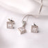 Modern Elegance - Diamond White - 925 Sterling Silver Jewellery Set - Necklace + Earrings - Free Box Packaging