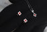 Modern Elegance - Ruby Red - 925 Sterling Silver Jewellery Set - Necklace + Earrings - Free Box Packaging