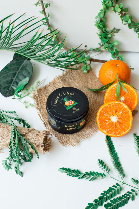 Leaves & Citrus - Honeysuckle Scented Candle - Free SHOOK Carry Bag Included!