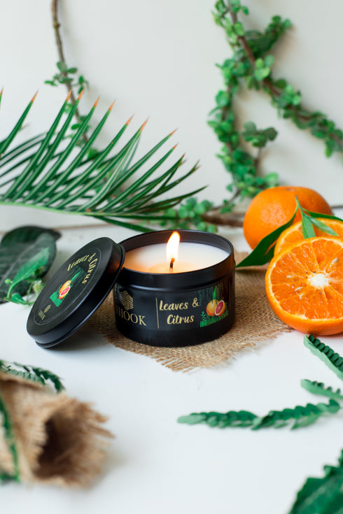Leaves & Citrus - Honeysuckle Scented Candle - Free SHOOK Carry Bag Included!