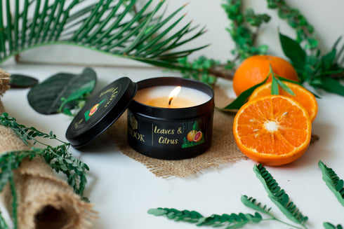 Leaves & Citrus - Honeysuckle Scented Candle - Free SHOOK Carry Bag Included!