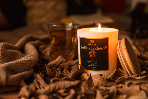 Smells Like I Cleaned! - Blood Orange Scented Candle - Double Wick - Free SHOOK Carry Bag Included