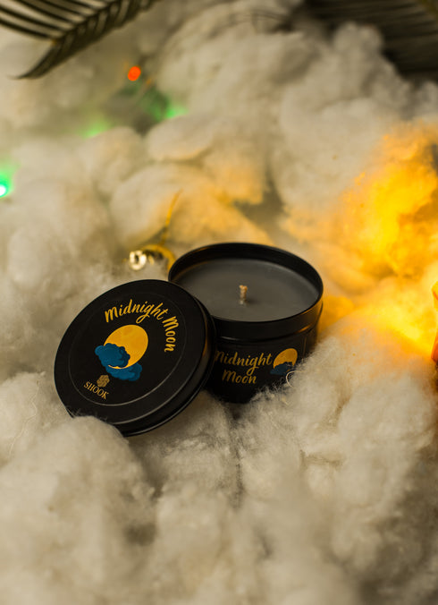 Midnight Moon - Floral Musk Scented Candle - Free SHOOK Carry Bag Included!