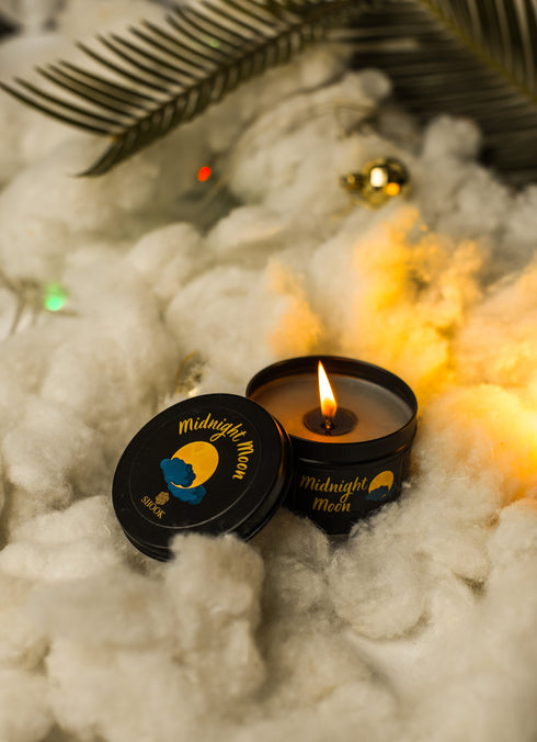 Midnight Moon - Floral Musk Scented Candle - Free SHOOK Carry Bag Included!