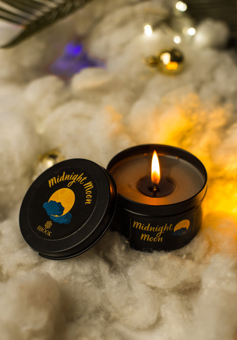 Midnight Moon - Floral Musk Scented Candle - Free SHOOK Carry Bag Included!