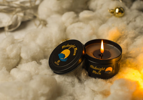 Midnight Moon - Floral Musk Scented Candle - Free SHOOK Carry Bag Included!