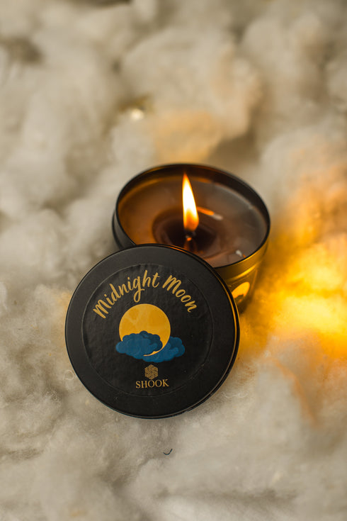 Midnight Moon - Floral Musk Scented Candle - Free SHOOK Carry Bag Included!