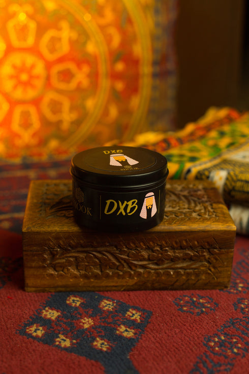 DXB - Amber & Oud Scented Candle - Free SHOOK Carry Bag Included!