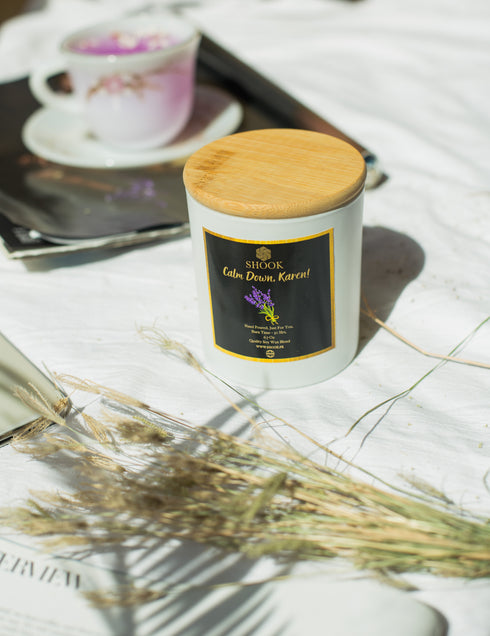 Calm Down, Karen! - Lavender Scented Soy Candle - Double Wick - Free Shook Carry Bag