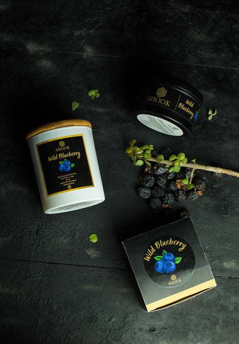 Wild Blueberry - Blueberry Scented Candle - Double Wick - Free Shook Carry Bag