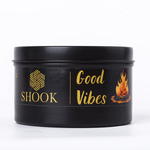 Good Vibes - Woodfire & Bakhoor Scented Candle - Free SHOOK Carry Bag Included!