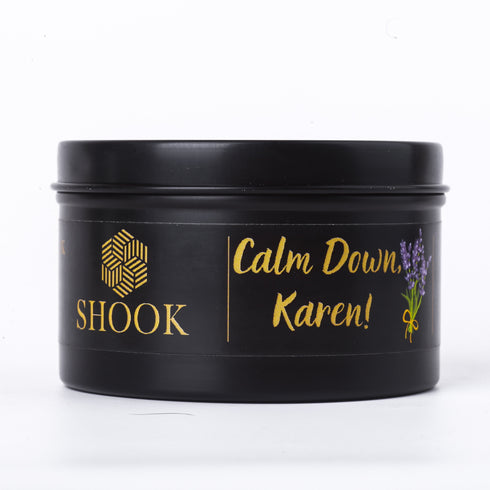 Calm Down, Karen! - Lavender Scented Candle - Free SHOOK Carry Bag Included!