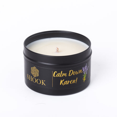 Calm Down, Karen! - Lavender Scented Candle - Free SHOOK Carry Bag Included!